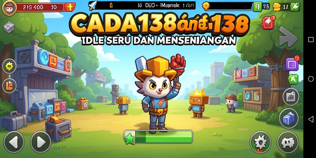 Tangkapan layar CADAS138 menampilkan gameplay Idle yang menarik dengan berbagai karakter.