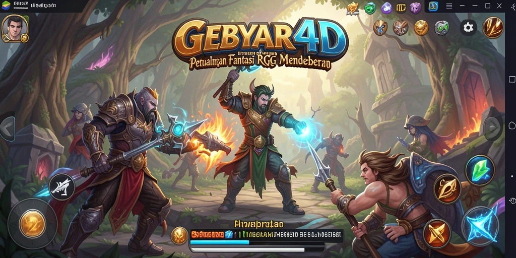 Tampilan gameplay RPG GEBYAR4D yang menarik dan penuh aksi.