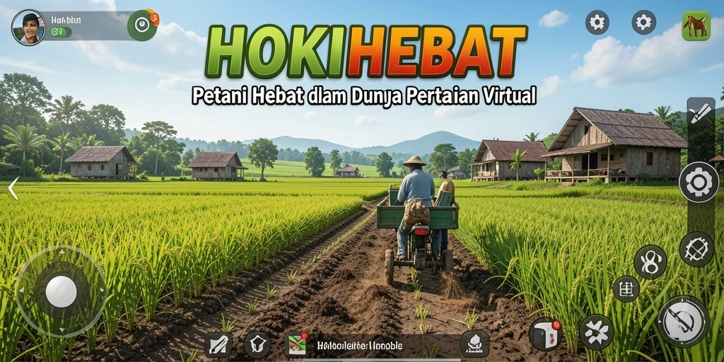 Screenshot HOKIHEBAT menampilkan aksi bertani yang seru dan interaktif.