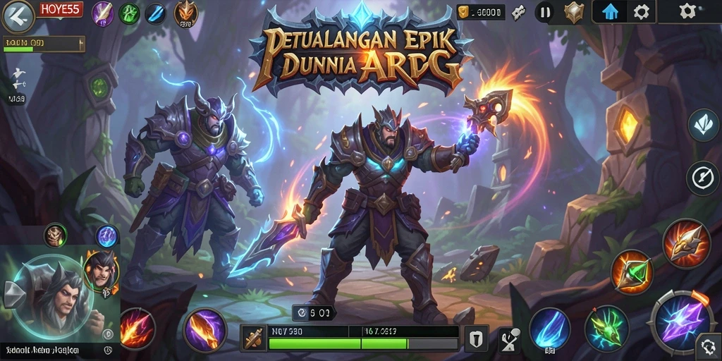 Tampilan gameplay HOYE55 dengan aksi pertarungan yang mendebarkan.