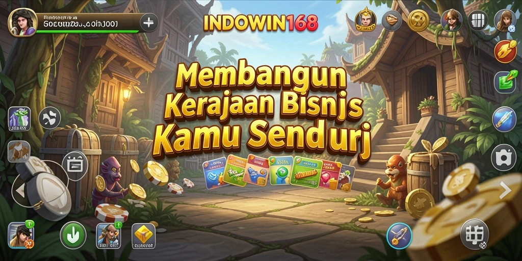 Screenshot gameplay INDOWIN168 menampilkan kekayaan strategi bisnis yang menarik.