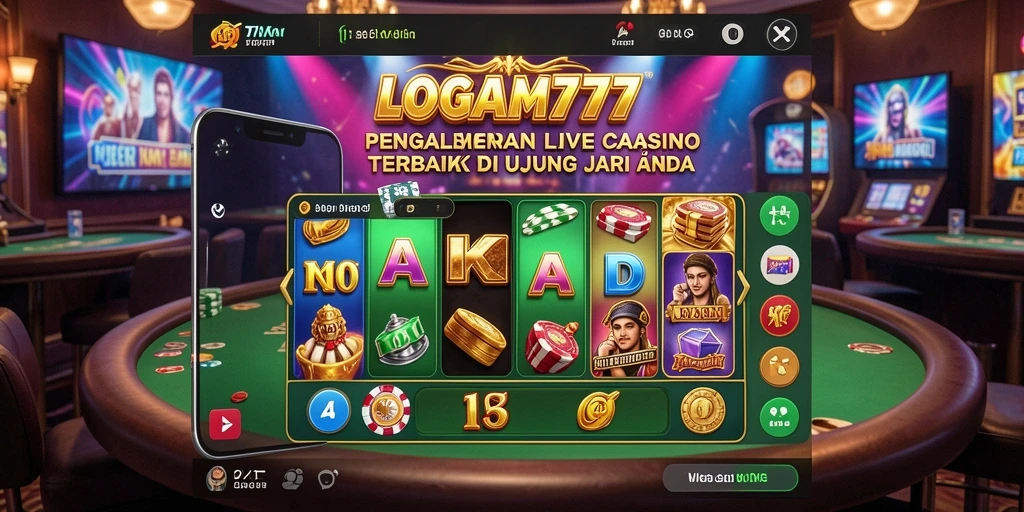 Tampilan gameplay menegangkan di LOGAM777 dengan dealer langsung dan interaksi nyata.