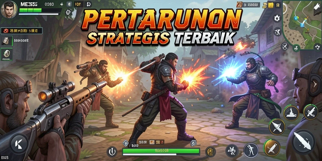 Tampilan gameplay ME355 dengan berbagai strategi dan karakter unik.
