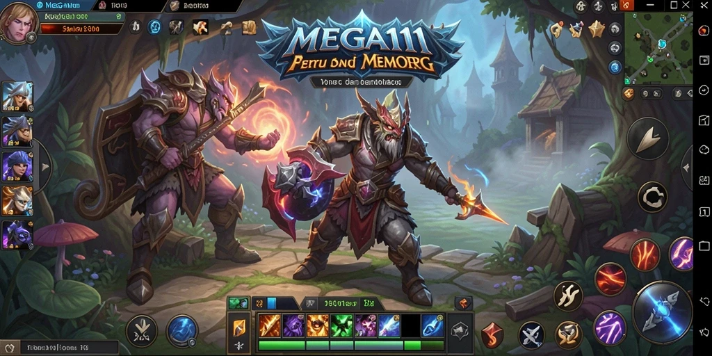 Tangkapan layar gameplay MEGA111 yang menunjukkan aksi pemain di dunia MMORPG.