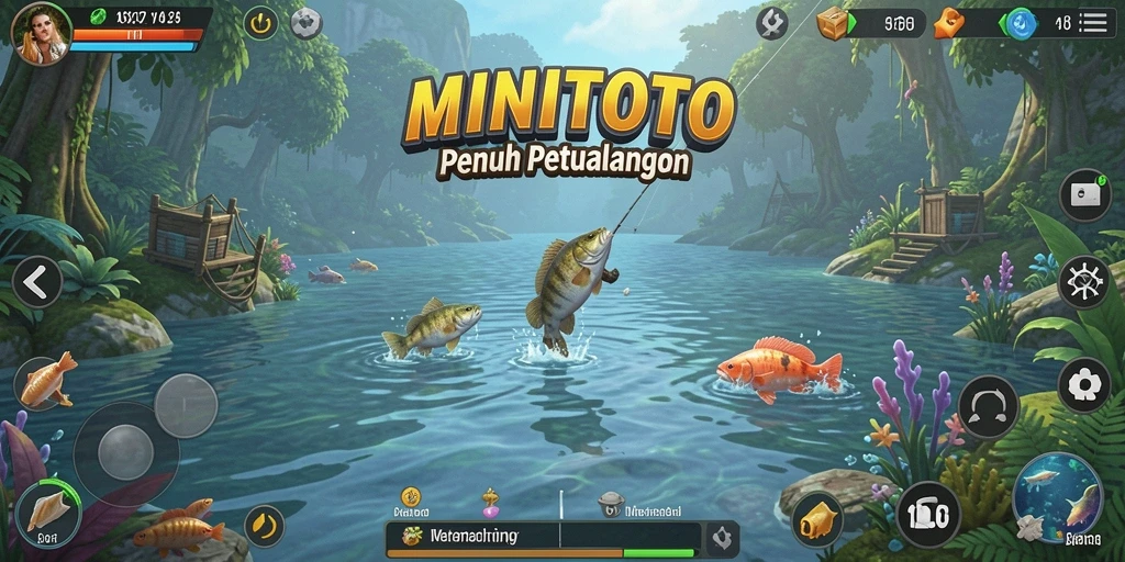 Tampilan gameplay MINITOTO yang menarik dan realistis saat memancing.