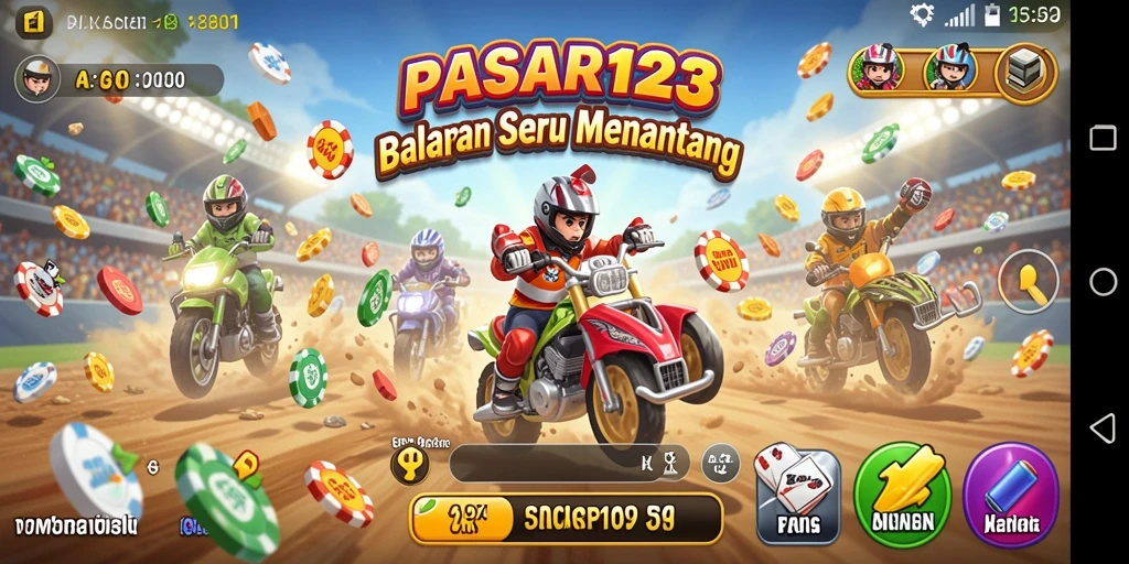 Gameplay PASAR123 memukau dengan balapan yang kuat dan mendebarkan.