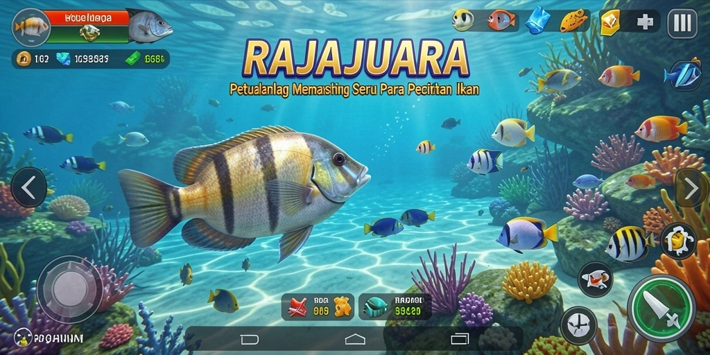 Tangkapan ikan besar dalam gameplay RAJAJUARA yang seru.
