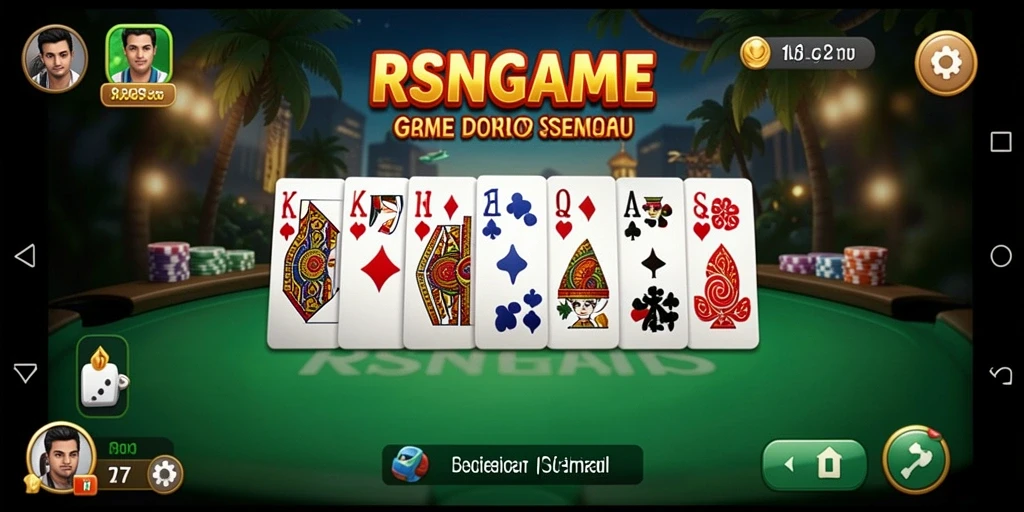 Tampilan gameplay seru dalam RSNGAME, nikmati keseruan domino.