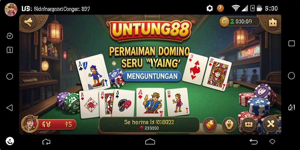 Tampilan gameplay Domino yang menegangkan dan seru