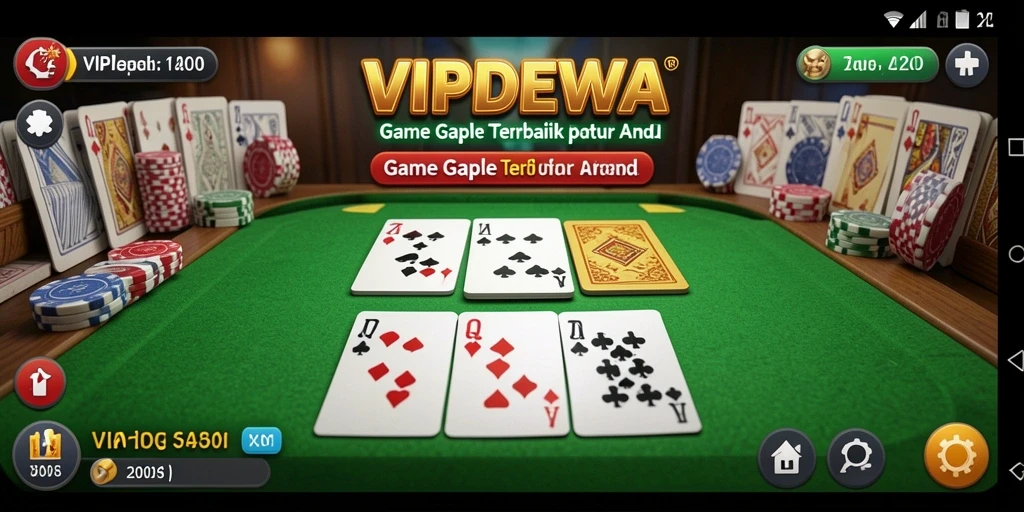 Tampilan gameplay Gaple yang seru dan menarik di VIPDEWA.